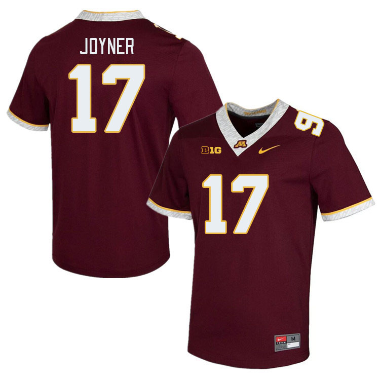 Men #17 Jah Joyner Minnesota Golden Gophers College Football Jerseys Stitched-Maroon